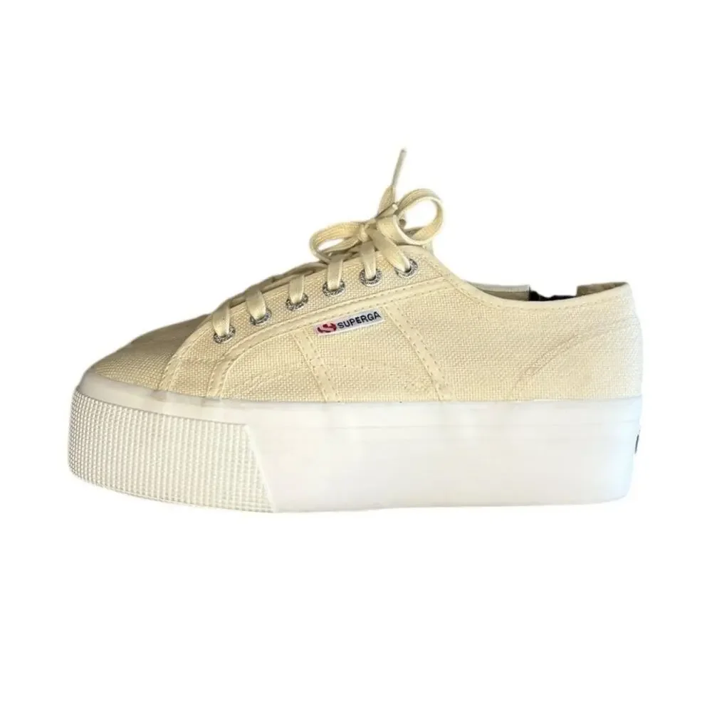 Womens Superga 2790 Platform Sneakers Avorio Sneakers Size 6 Cream White